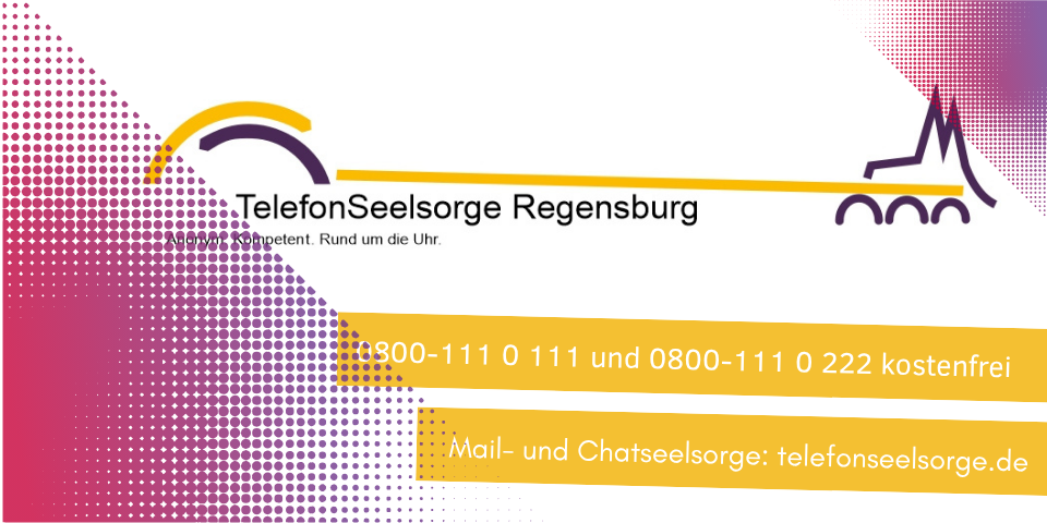 Logot Telefonseelsorge mit Nummern und Mailadresse